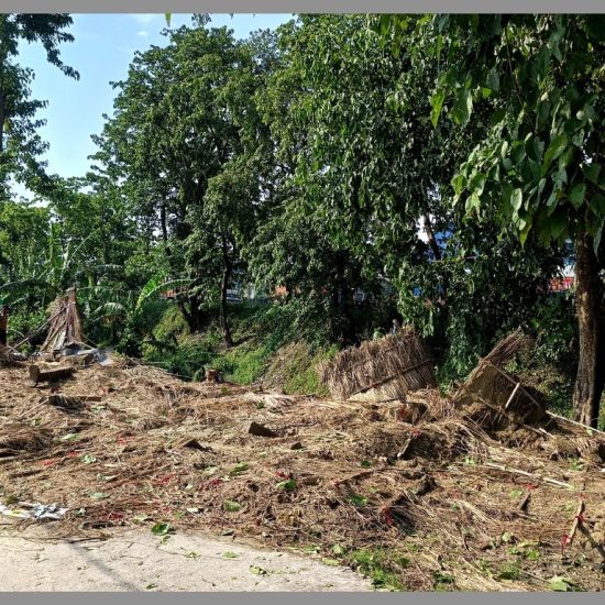 Demolished straw house at Birgunj Metropolitan City Ward 21, Parwanipur
